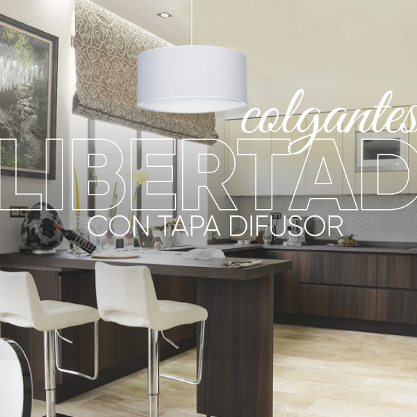 Colgantes Línea Libertad con tapa difusor y  nuevos colores.