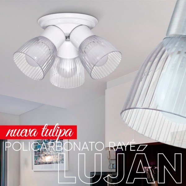 Nueva Tulipa de Policarbonato Rayé